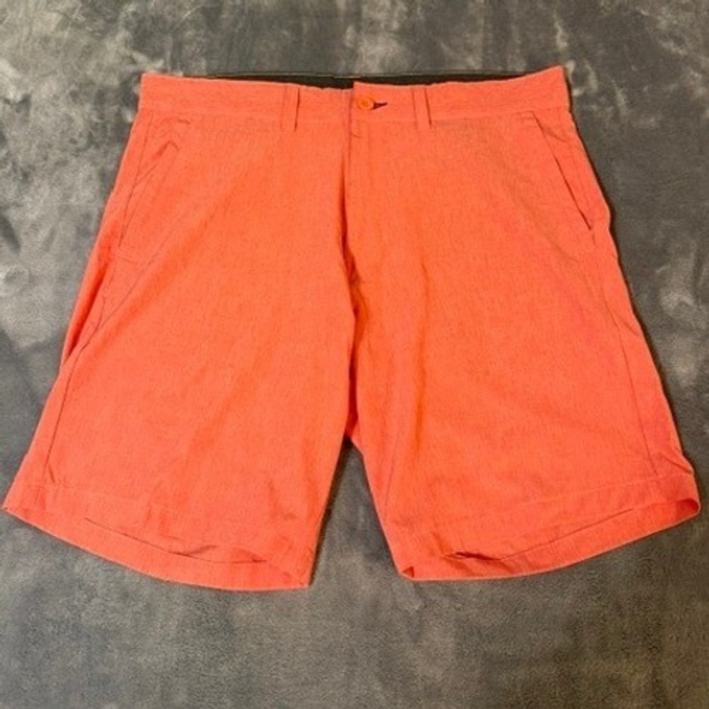 Ron Jon Surf Shop Orange Chino Shorts Mens Size 36 Flat Front Casual Beach Golf